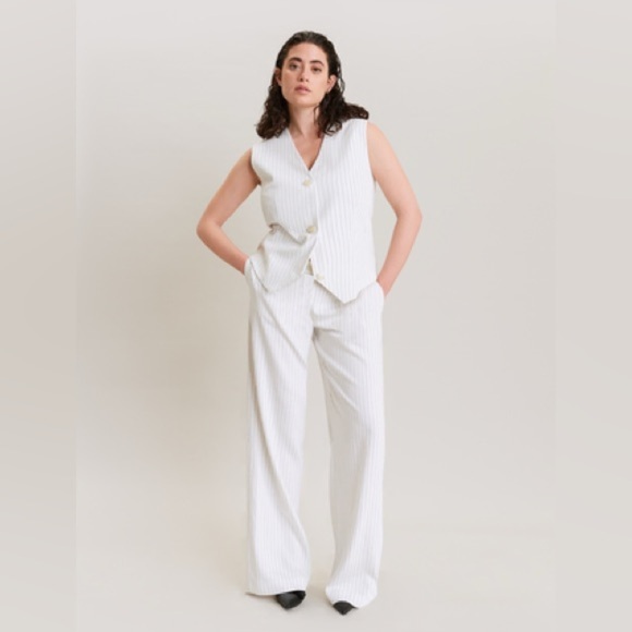 Marina Rinaldi Persona Pin Striped Waist Coat, BNwT, size 16 - Picture 1 of 8